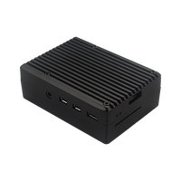 Koperta ze stopu aluminium dla Raspberry Pi 4 czarna skrzynka metalowa obudowa pasywna obudowa chłodzenia dla Raspberry Pi 4 Model B 6